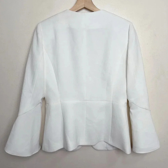 Tahari ASL Womens 4 Bell Sleeve  White Career Blazer - Picture 13 of 15